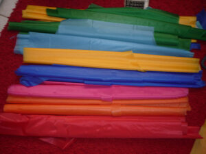 Stoffbahnen für den Zuschnitt der Lichtpyramiden