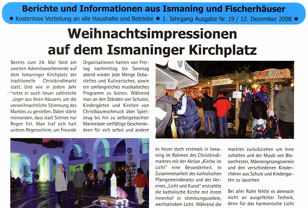 Rundschau – Weihnachtsimpressionen auf dem Ismaninger Kirchplatz