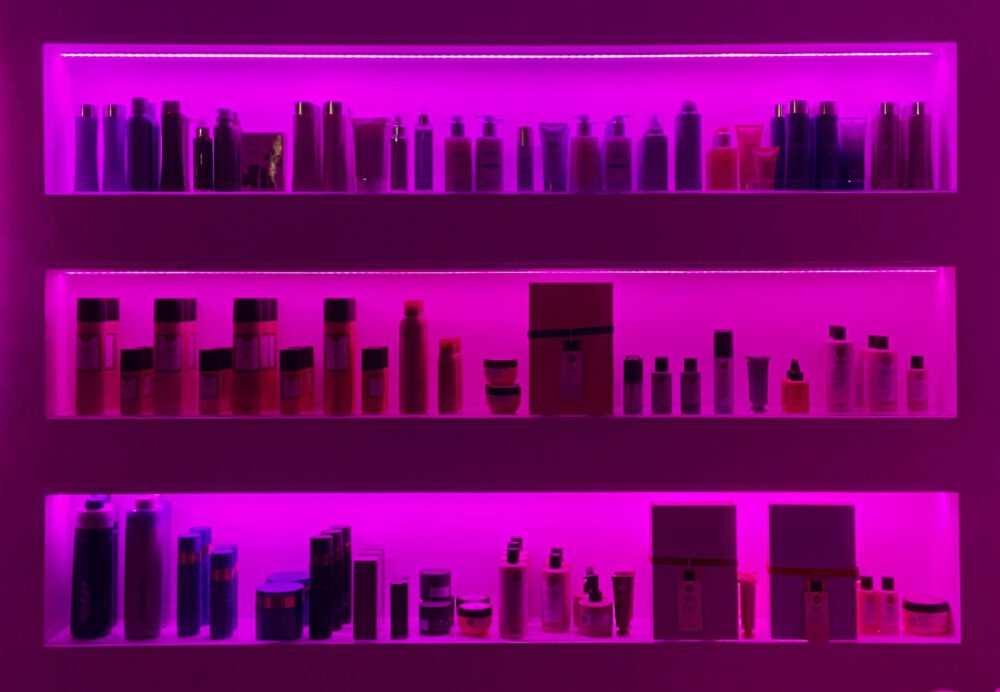 Bunt, Schaufenster, Beleuchtung, Ismaning, Erro, Risinger, obe