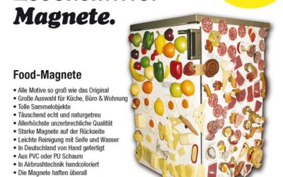 Lebensmittelmagnete in täuschend echter Nachbildung