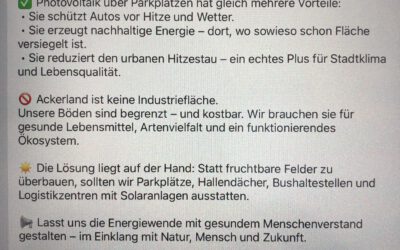 Lasst uns klüger mit unseren Flächen umgehen