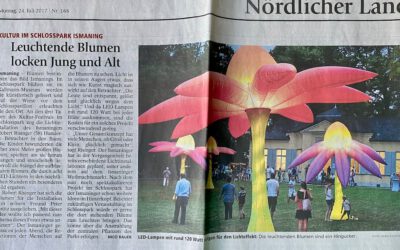Münchner Merkur vom 24. Juli 2017 – Leuchtende Blumen locken Jung und Alt